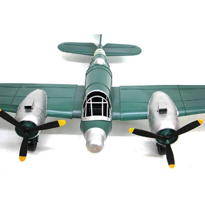 Dekoratif Metal Uçak Vintage Ev Ofis Hediyelik Savaş Uçağı