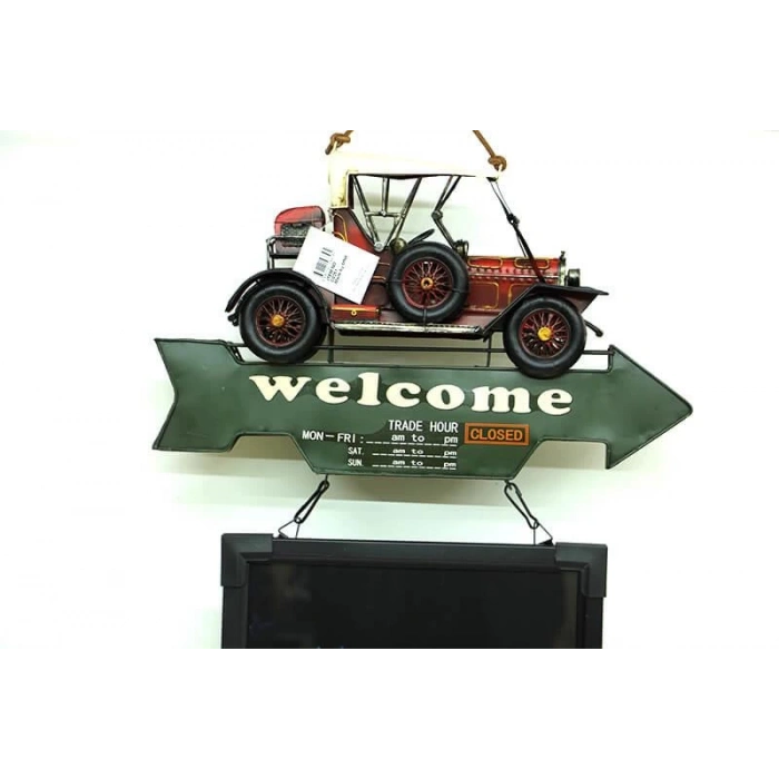 Dekoratif Metal Yazı Tahtası Tabela Okul Tahtası Led Işıklı