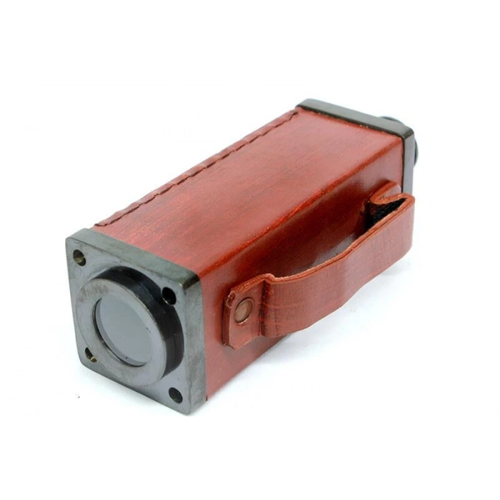 Deri Kaplama Eskitme Kare Dürbün Dekoratif Hediyelik