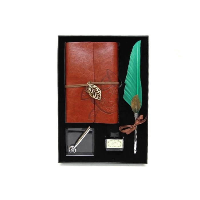 Divit Hokka Defter Ve Tüylü Kalem Seti Hediyelik