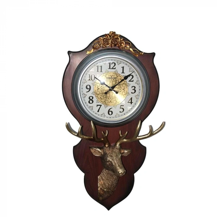 Duvara Asmalı Geyik Saat Dekoratif Hediyelik