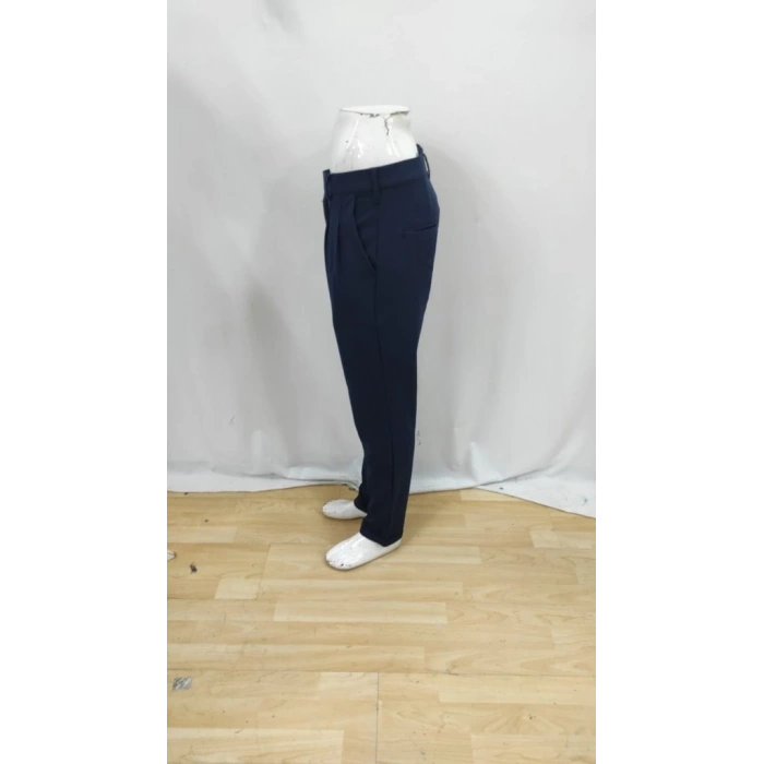 MDB Erkek Belden Düğmeli Cepli Dokuma Pantolon