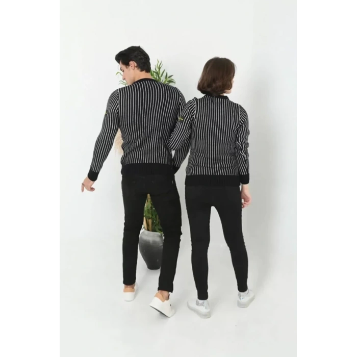 MDB Erkek Bisiklet Yaka Yün Örmeli Triko Kazak  iyah