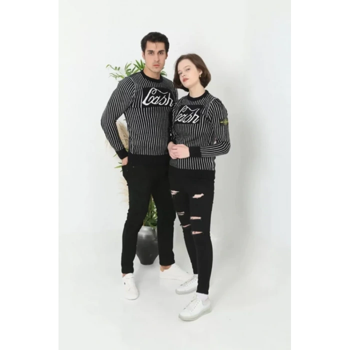 MDB Erkek Bisiklet Yaka Yün Örmeli Triko Kazak  iyah