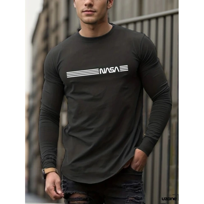 MDB Erkek Uzun Kollu Bisiklet Yaka Viskon Sweat