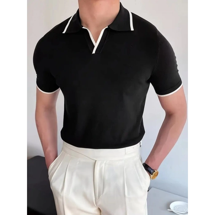 MDB Erkek Uzun Kollu Yakalı Triko Bluz