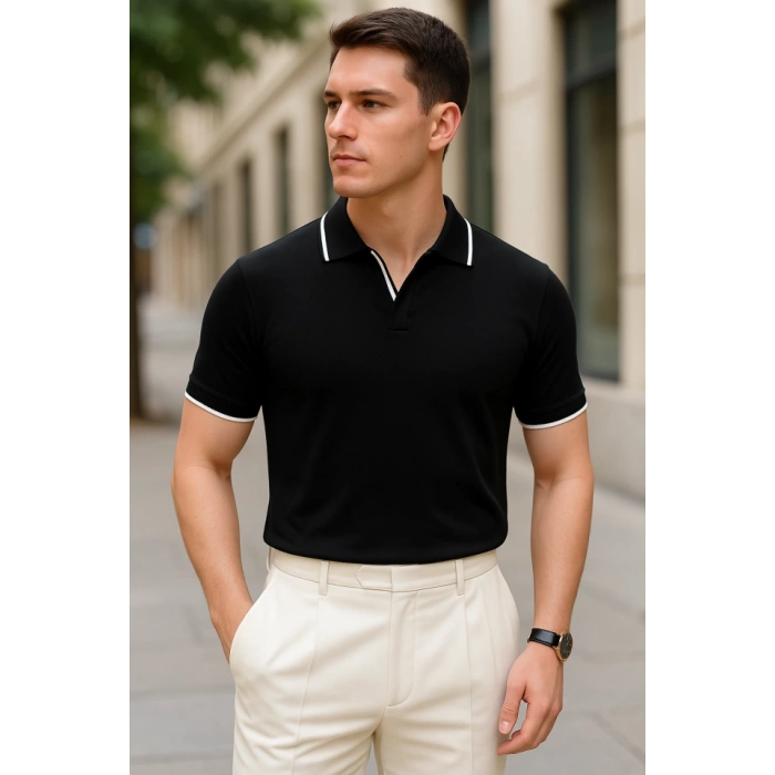 MDB Erkek Uzun Kollu Yakalı Triko Bluz