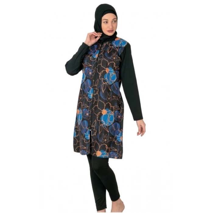 MDB Fantasy 3440 Bayan Desenli Tesettür Mayo