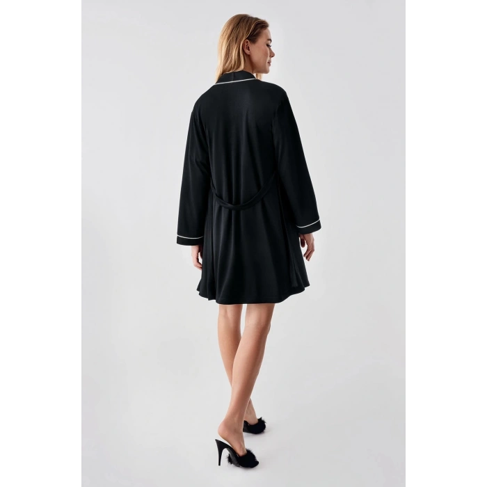 MDB Freshness 324 Kadın 4Lü Sabahlıklı Şorlu Pijama Takımı