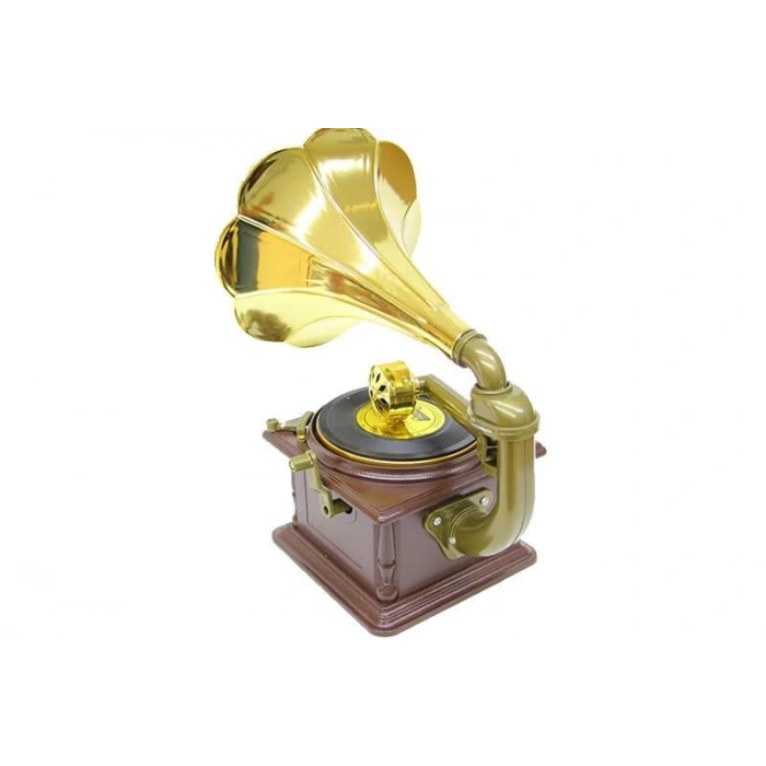 Gramofon Müzik Kutusu Kurmalı Dekoratif Ev Ofis Hediyelik