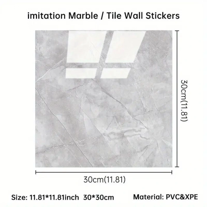 GRİ MERMER DESEN DUVAR STİCKER (30*30)