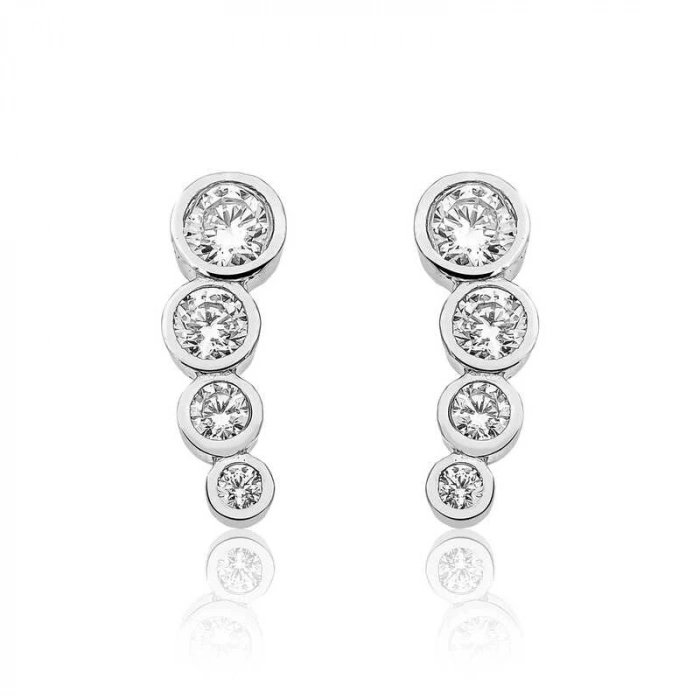 Gümüş 4 Taş Küpe