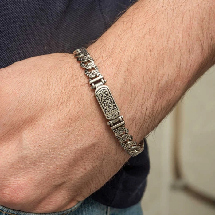Gümüş Elişi Örgü Gurmet Erkek Bileklik
