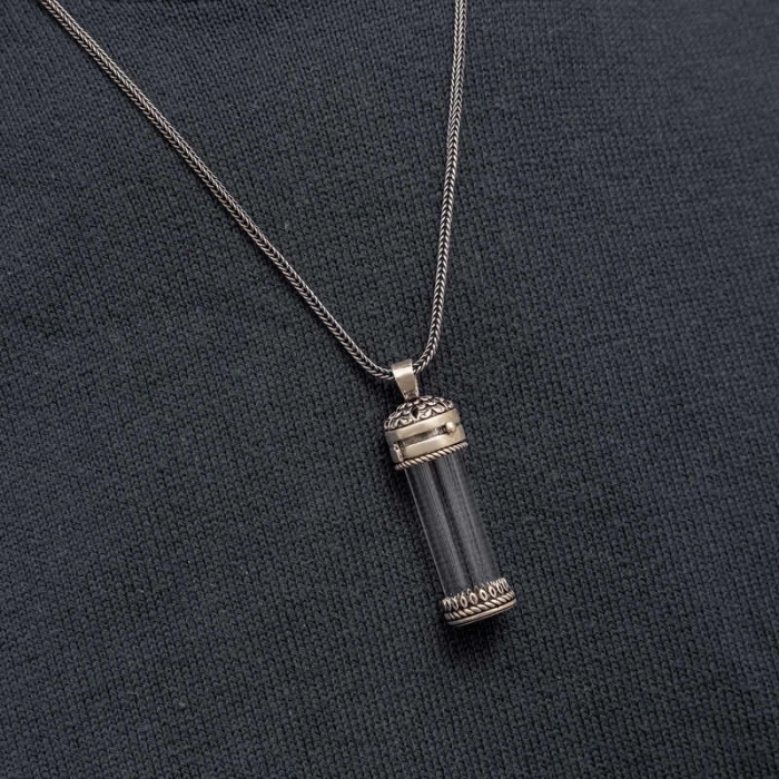 Gümüş İçi Açılabilen Muska Kabı Cevşen Erkek Kolye