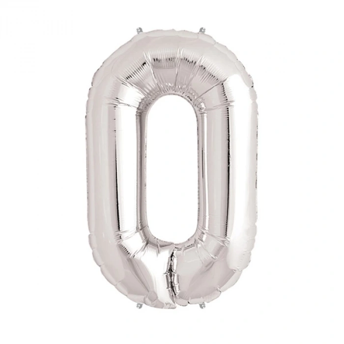 MDB Gümüş Rengi Folyo Rakam Balon 1 Metre