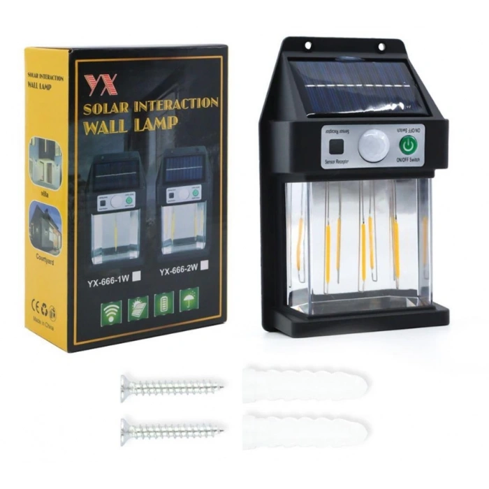 MDB Güneş Enerjili Hareket Sensörlü Duvar Lambası