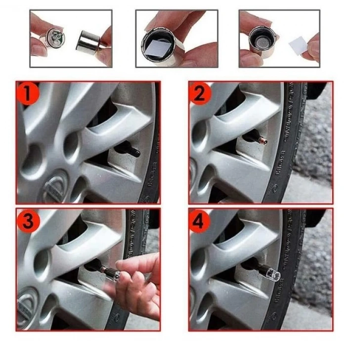 MDB Işıklı Bisiklet Araba Sibop Kapağı 2 Adet