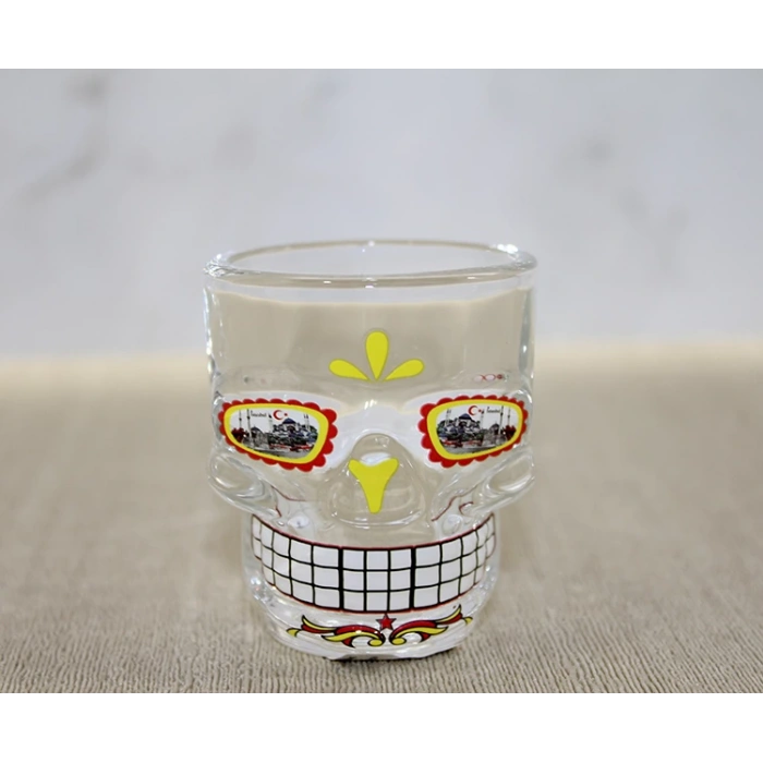 MDB İstanbul Temalı Cam Kurukafa Shot Bardak