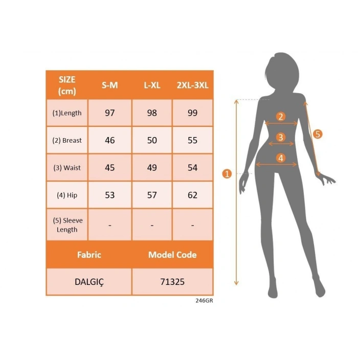 MDB Kadın Askılı Yuvarlak Yakalı Yaprak Desenli Dalgıç Elbise