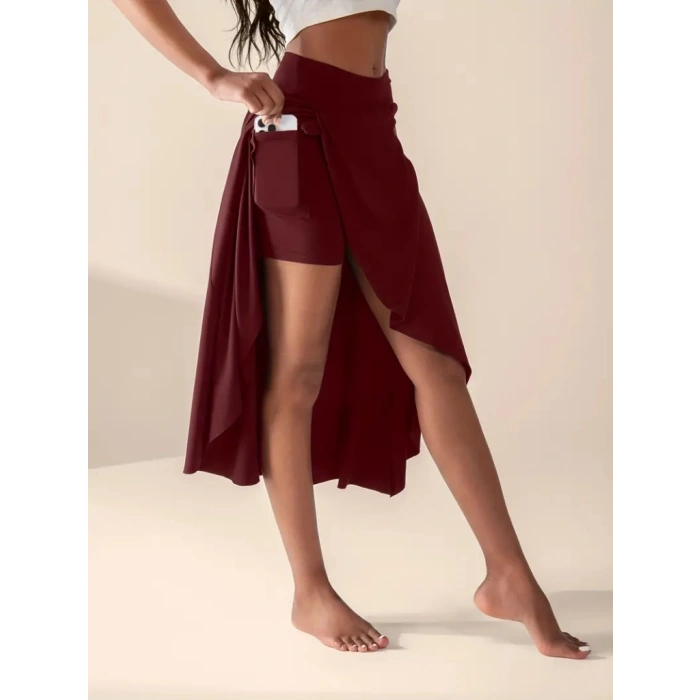 MDB Kadın Cep Detay Taytlı Sandy Etek