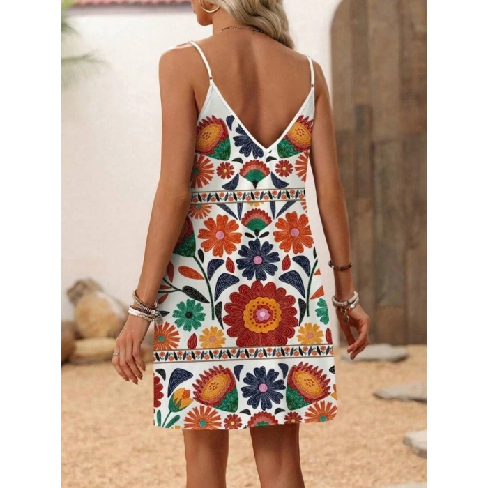 MDB Kadın Ip Askılı V Yakalı Süprem Elbise