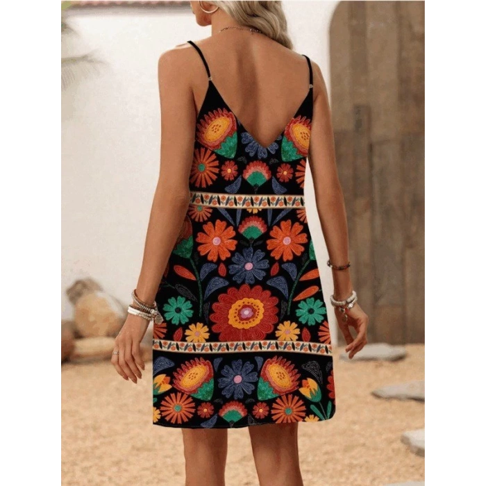 MDB Kadın Ip Askılı V Yakalı Süprem Elbise