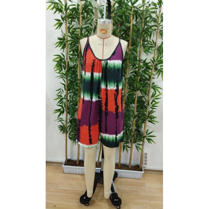 MDB Kadın Ip Askılı Yuvarlak Yaka Cepli Kısa şort Süprem Takım