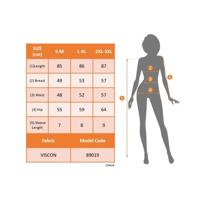 MDB Kadın Kısa Dantel Kollu önden Düğmeli Viskon Elbise