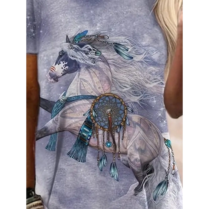 MDB Kadın Kısa Kollu Bisiklet Yaka Salaş Süprem Bluz