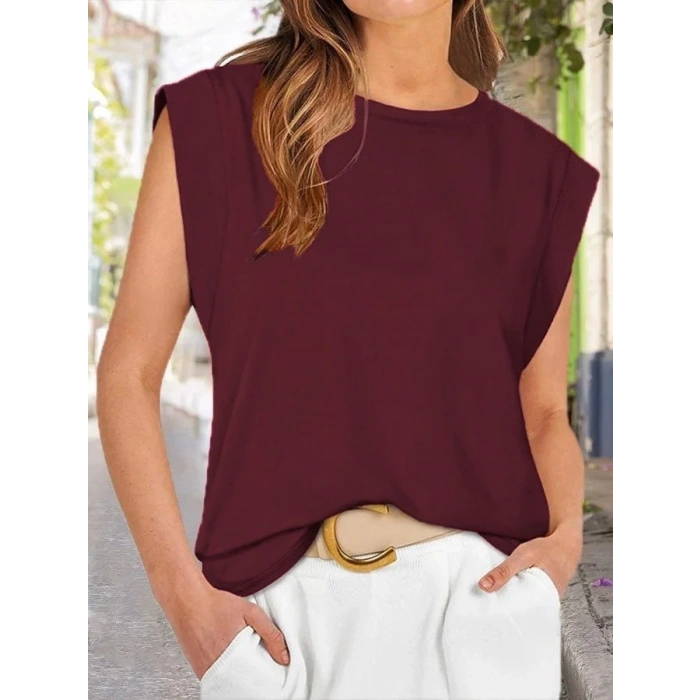 MDB Kadın Kısa Kollu Bisiklet Yaka Viskon Bluz