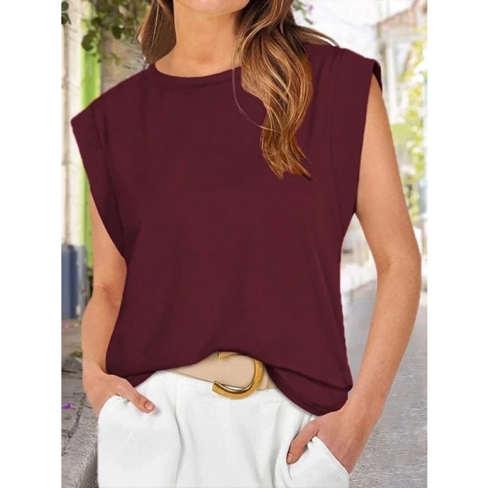 MDB Kadın Kısa Kollu Bisiklet Yaka Viskon Bluz