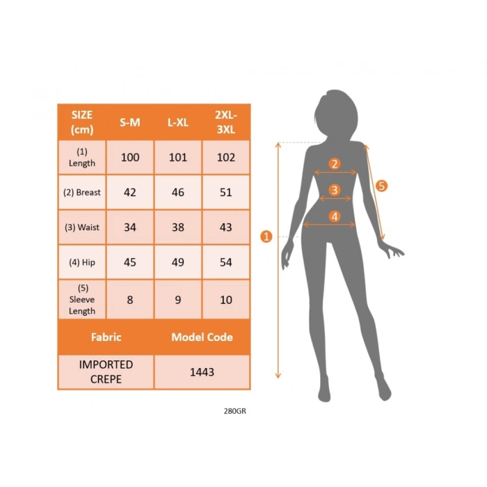 MDB Kadın Kısa Kollu Kruvaze Yaka Beli Kuşaklı Blok Desenli Ithal Krep Elbise