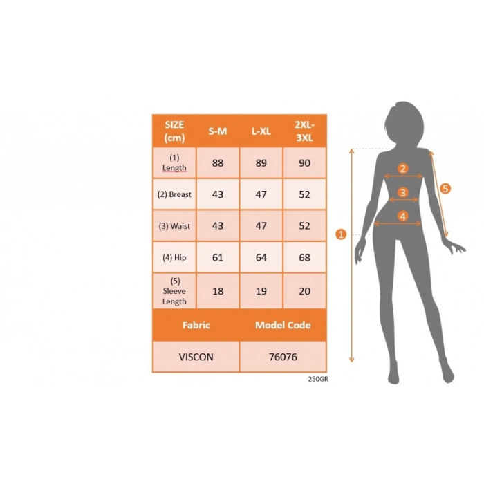 MDB Kadın Kısa Kollu V Yaka önü Düğmeli Viskon Elbise