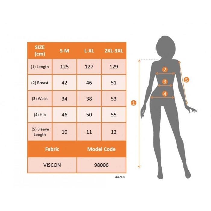 MDB Kadın Kısa Kollu V Yakalı Belden Kuşaklı Maksi Boy Viskon Elbise