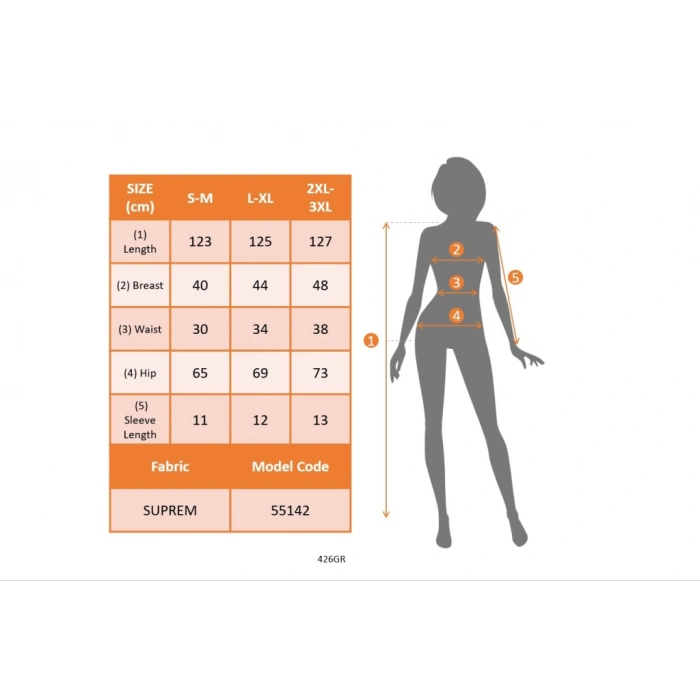 MDB Kadın Kısa Kollu V Yakalı Desenli Yandan Yırtmaçlı Süprem Elbise