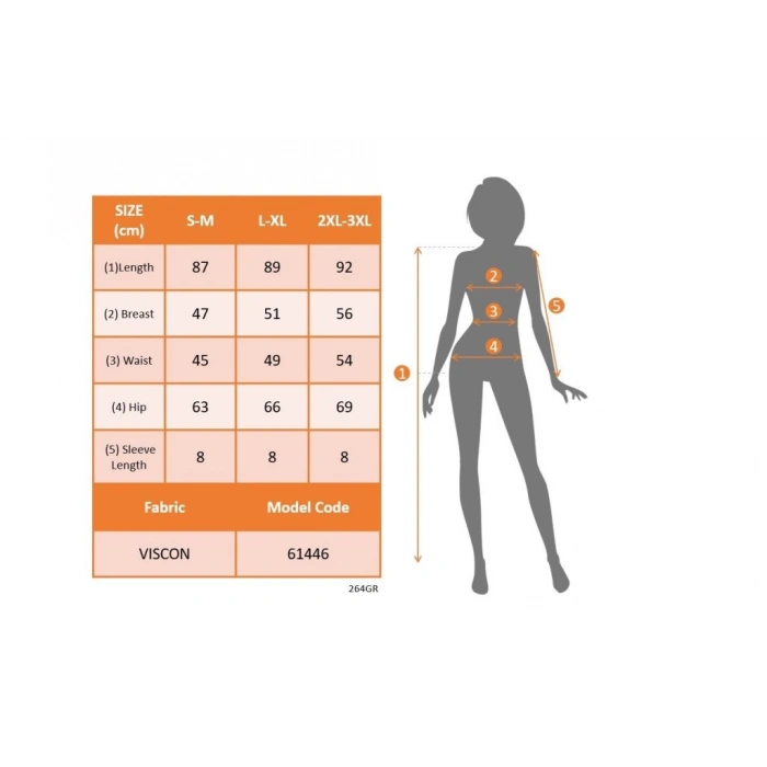 MDB Kadın Kısa Kollu V Yakalı Viskon Elbise