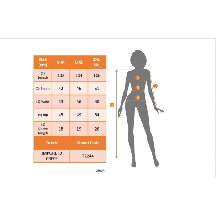 MDB Kadın Kısa Kollu Volanlı Kruvaze Yaka Yanlardan Büzgülü Ithal Krep Elbise