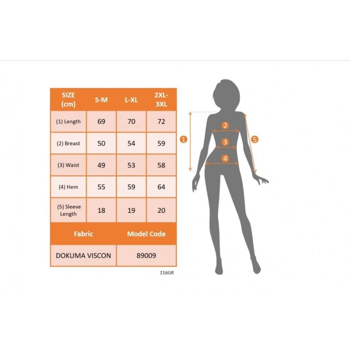 MDB Kadın Kısa Kollu Yakadan Fermuarlı Puantiyeli Uzun Dokuma Viskon Bluz