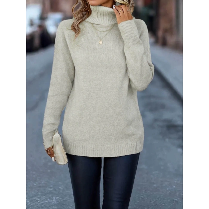 MDB Kadın Uzun Kollu Balıkçı Yaka Triko Bluz