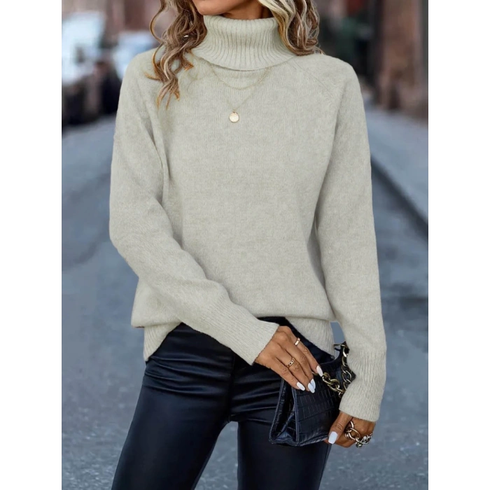 MDB Kadın Uzun Kollu Balıkçı Yaka Triko Bluz