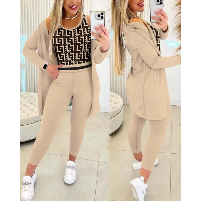 MDB Kadın Uzun Kollu Krep üçlü Takım