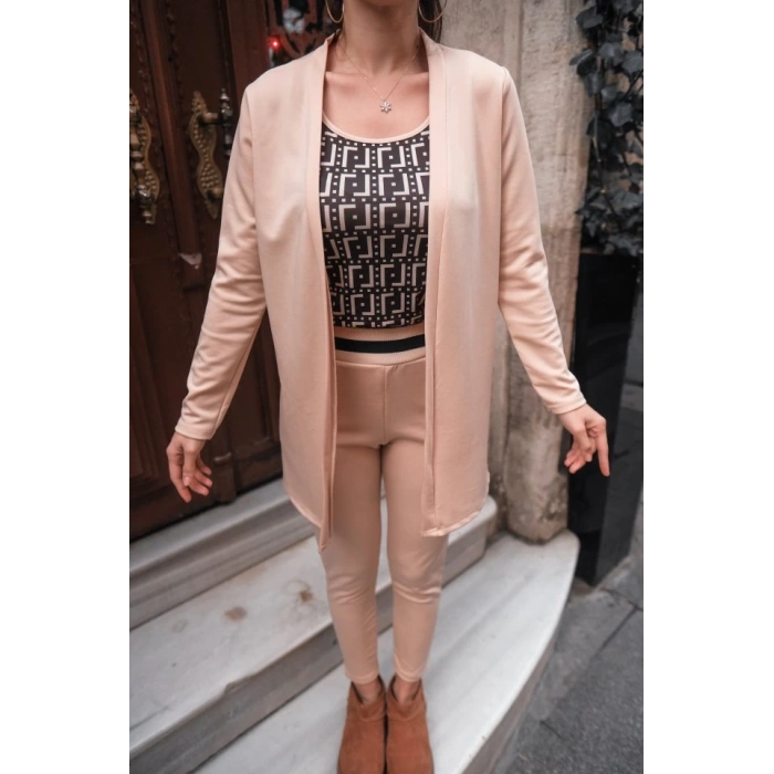 MDB Kadın Uzun Kollu Krep üçlü Takım