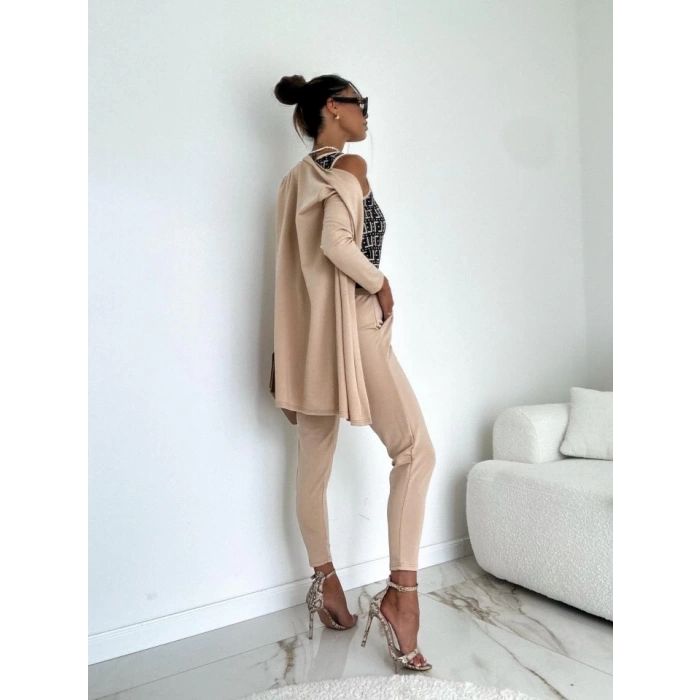 MDB Kadın Uzun Kollu Krep üçlü Takım