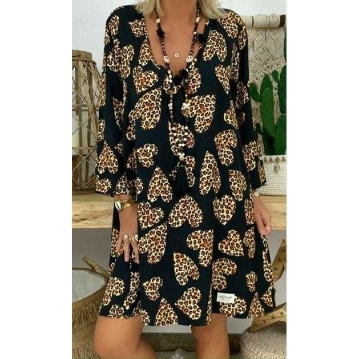 MDB Kadın Uzun Kollu V Yaka Uzun Kol Mikro Midi Boy Elbise