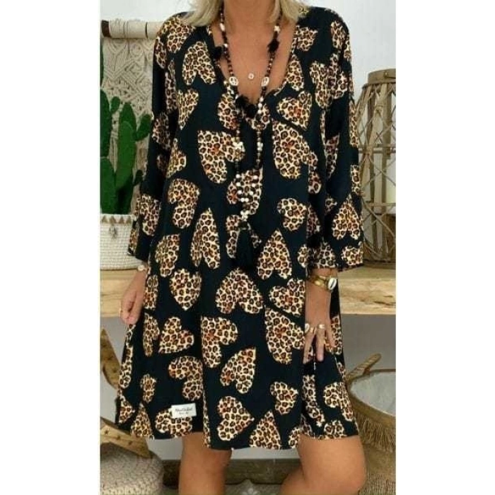 MDB Kadın Uzun Kollu V Yaka Uzun Kol Mikro Midi Boy Elbise