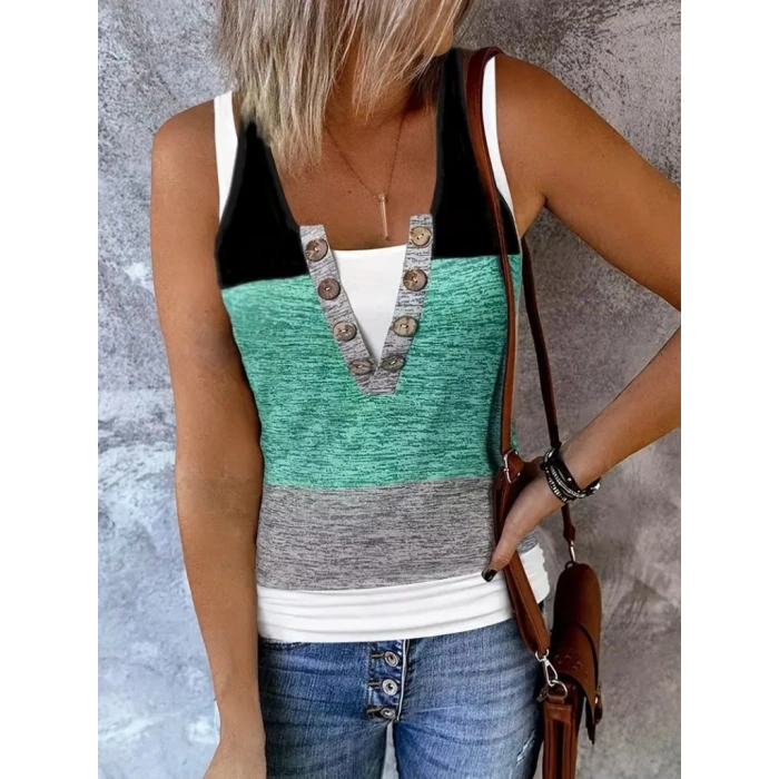 MDB Kadın V Yakalı önden Düğmeli Viskon Bluz