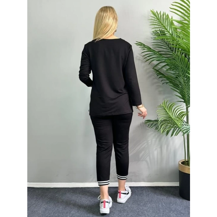 MDB Kadın Yeni Sezon Uzun Kollu Ribana Detay Ikili Takım