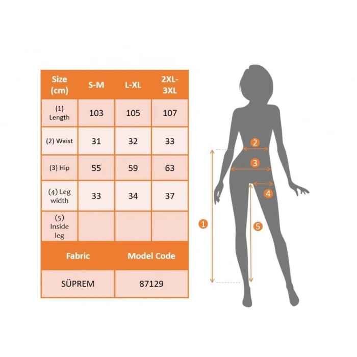 MDB Kadın Yüksek Bel Bağcıklı Yaprak Desenli Süprem Pantolon