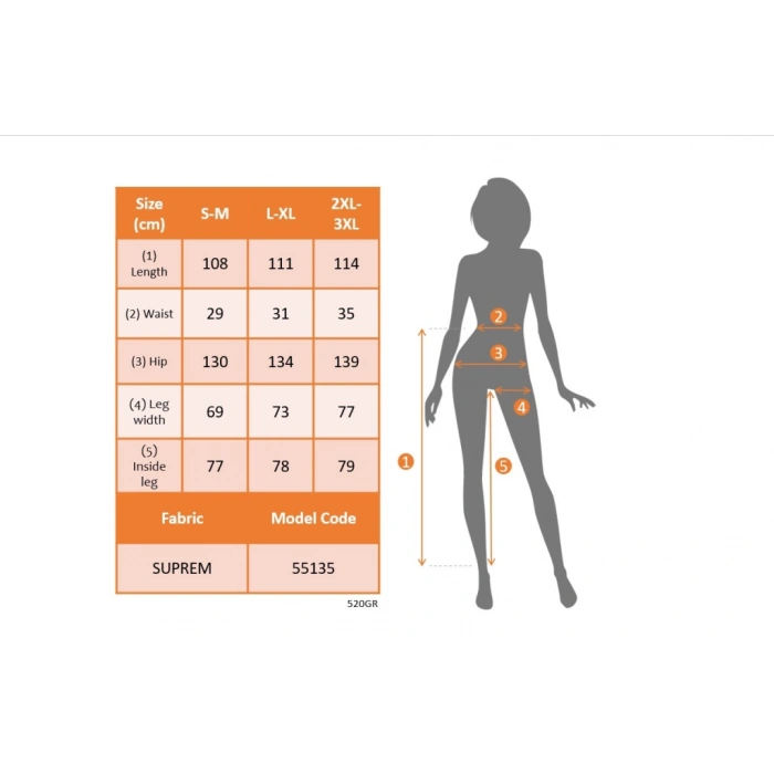 MDB Kadın Yüksek Bel Beli Lastikli Desenli Geniş Paçalı Süprem Pantolon