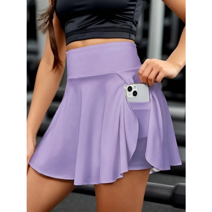 MDB Kadın Yüksek Bel Cepli Sandy Short Etek